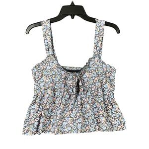 American Eagle Floral Smocked Tank Top Womens Small Ditzy Cottagecore Boho cchic